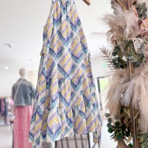 Kiara Dress - Lilac Square